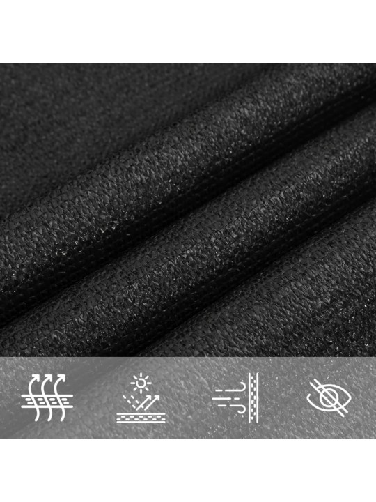 PÄIKESEPURI 160 G/M² MUST, 4/5 X 3 M HDPE