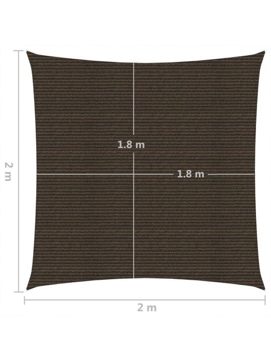 Päikesepuri 160 g/m² pruun 2 x 2 m hdpe