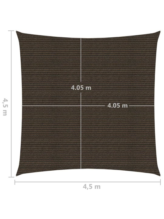 Päikesepuri 160 g/m² pruun 4,5 x 4,5 m hdpe