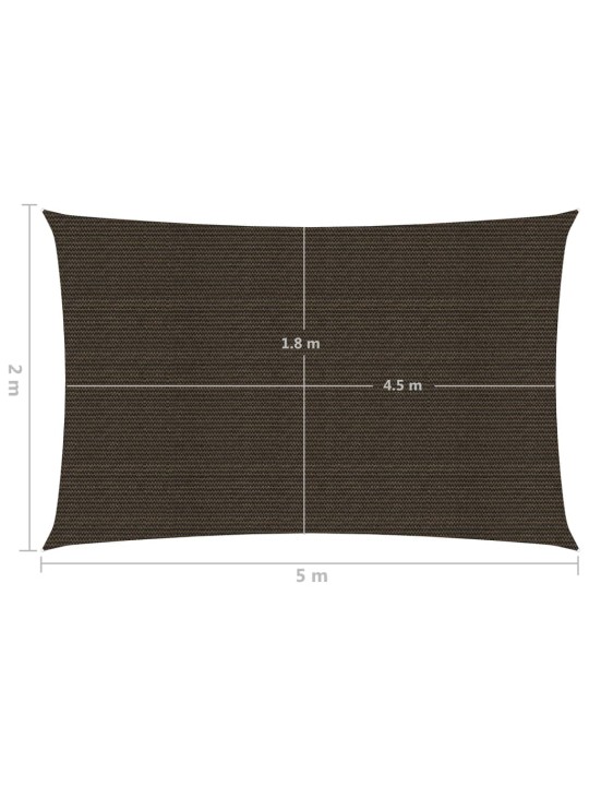 Päikesepuri 160 g/m² pruun, 2 x 5 m, hdpe