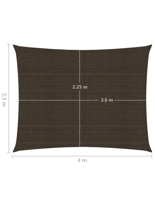 Päikesepuri 160 g/m² pruun, 2,5 x 4 m, hdpe