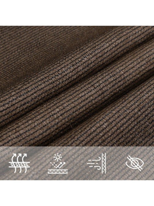 PÄIKESEPURI 160 G/M² PRUUN, 5 X 6 M, HDPE