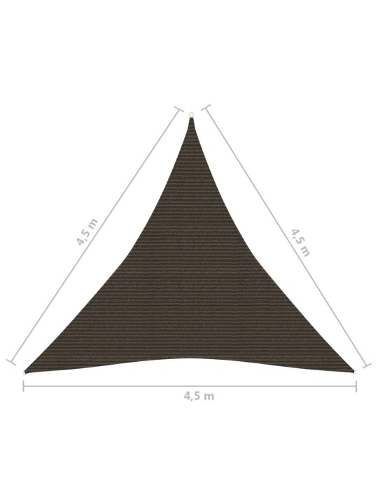 Päikesepuri 160 g/m² pruun, 4,5 x 4,5 x 4,5 m, hdpe