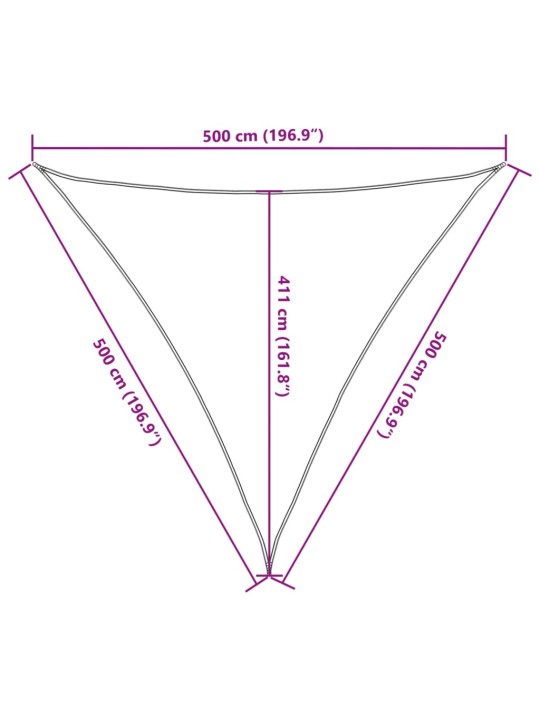 Päikesepuri 160 g/m² pruun, 5 x 5 x 5 m, hdpe