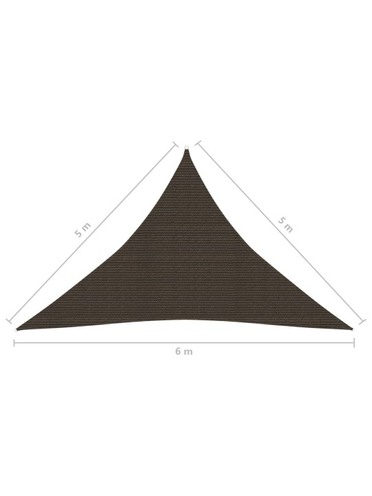 Päikesepuri 160 g/m² pruun, 5 x 5 x 6 m, hdpe