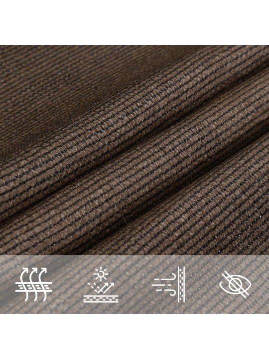 PÄIKESEPURI 160 G/M², PRUUN, 3/4 X 3 M, HDPE