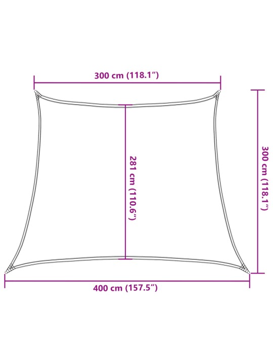 PÄIKESEPURI 160 G/M², PRUUN, 3/4 X 3 M, HDPE