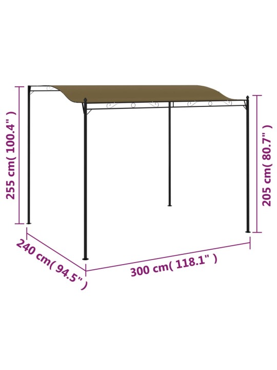 Varjualune 3 x 2,4 m pruunikashall 180 g/m²