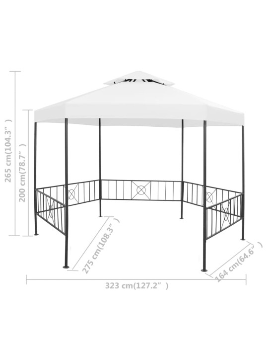 Varjualune 323 x 275 x 265 cm pruunikashall 180 g/m²