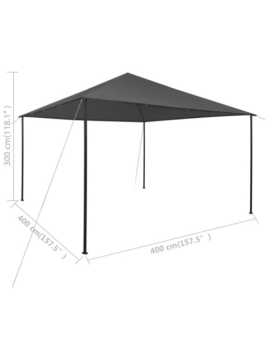 Lehtla 4 x 4 x 3 m, antratsiithall 180 g/m²