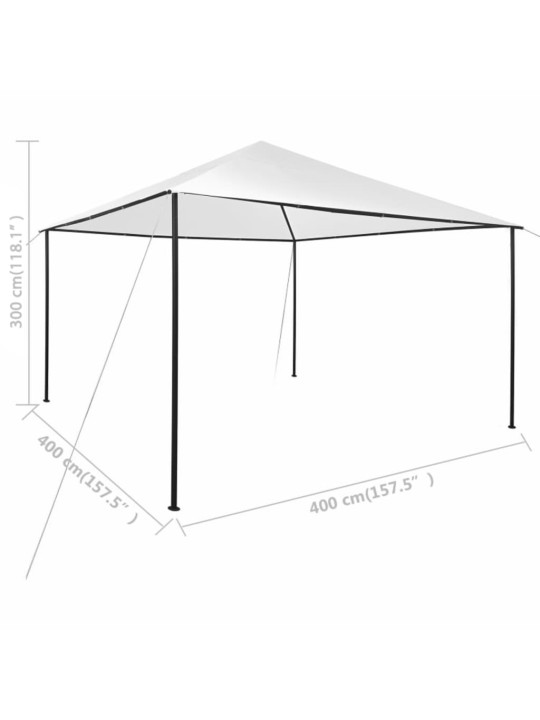 Lehtla 4 x 4 x 3 m, valge 180 g/m²