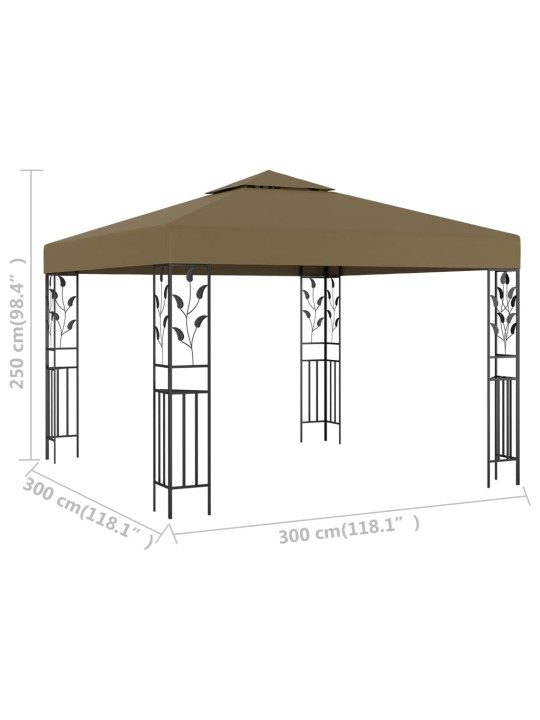 Varjualune 3 x 3 m pruunikashall 180 g/m²