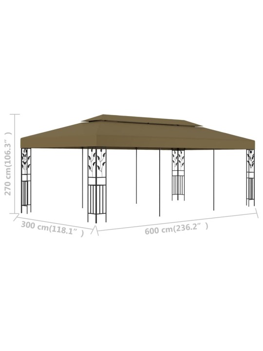 Varjualune 6 x 3 m pruunikashall 180 g/m²