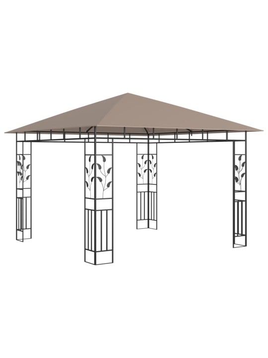 Varjualune sääsevõrguga, 3x3x2,73 m, pruunikashall, 180 g/m²