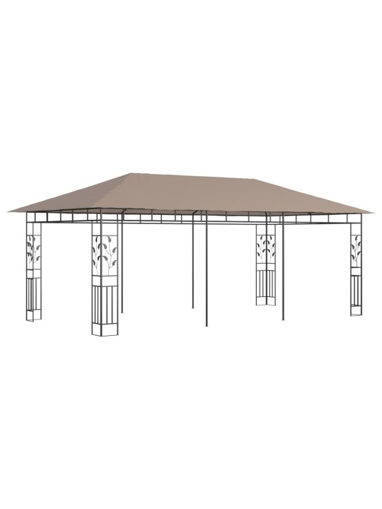 Varjualune sääsevõrguga, 6x3x2,73 m, pruunikashall, 180 g/m²