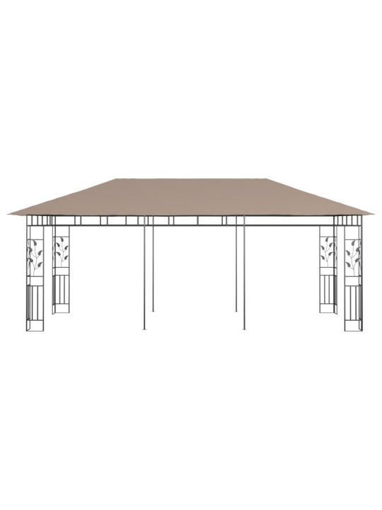 Varjualune sääsevõrguga, 6x3x2,73 m, pruunikashall, 180 g/m²