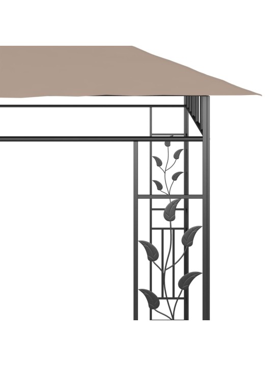 Varjualune sääsevõrguga, 6x3x2,73 m, pruunikashall, 180 g/m²