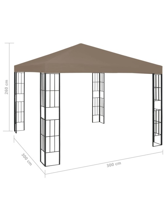 Varjualune 3 x 3 m pruunikashall