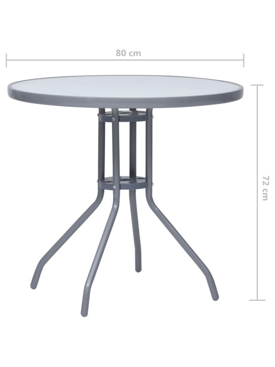 Aialaud, helehall, 80 cm, teras ja klaas