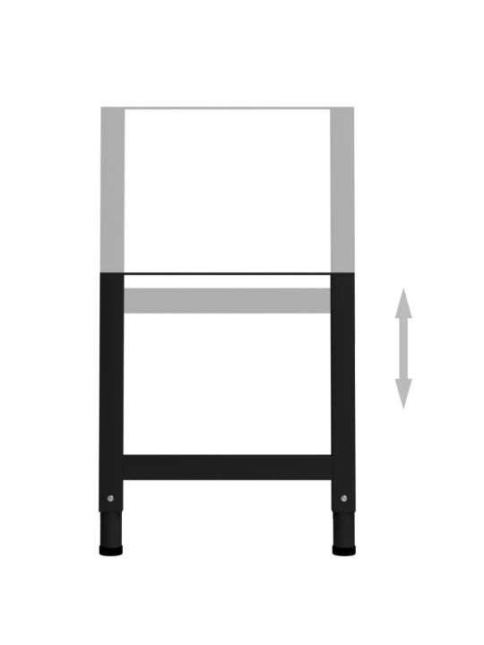 Reguleeritavad tööpingi raamid 2 tk metall 55x(69–95,5) cm must