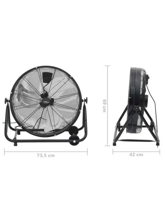 TRUMMELVENTILAATOR, 60 CM, 172,5 W, MUST