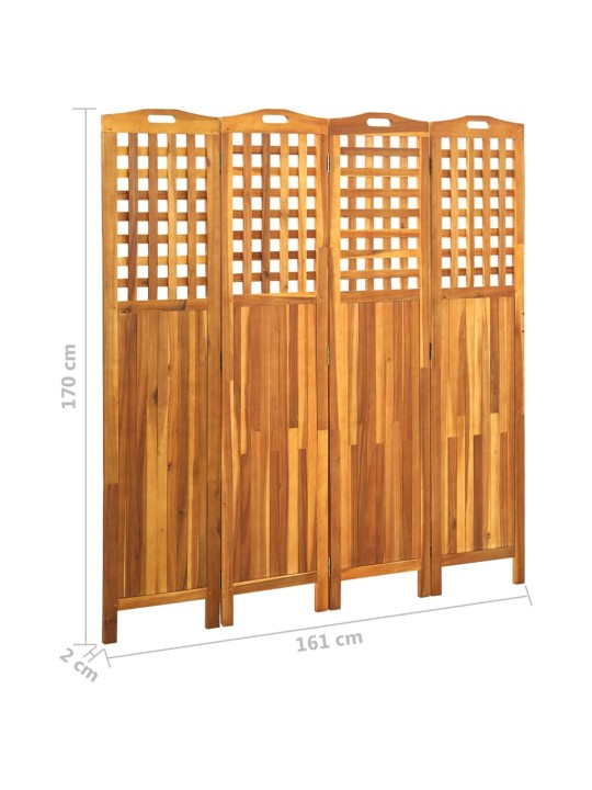 4 paneeliga sirm, 161x2x170 cm, akaatsiapuit