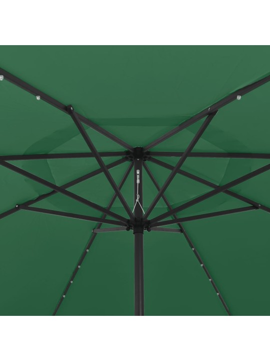 AIA PÄIKESEVARI LED-TULEDEGA, 400 CM, ROHELINE