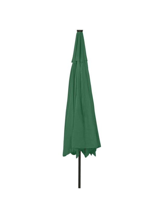 AIA PÄIKESEVARI LED-TULEDEGA, 400 CM, ROHELINE