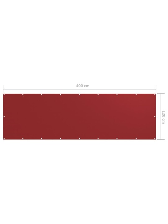 Rõdusirm, punane, 120 x 400 cm, oxford-kangas