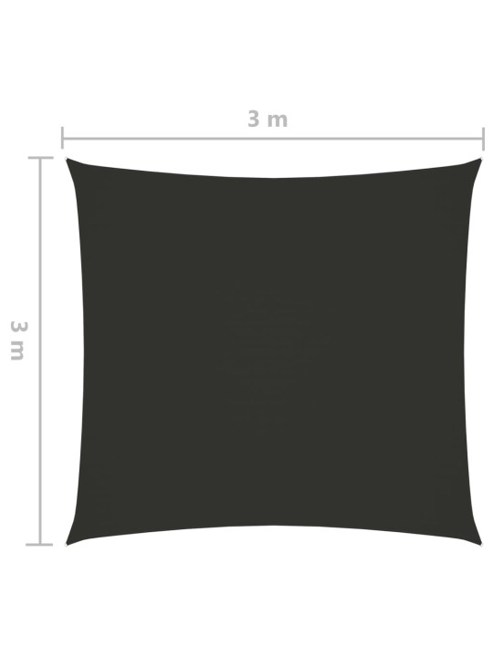 Oxford-kangast päikesepuri, kandiline, 3 x 3 m, antratsiithall