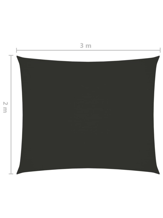 Oxford-kangast päikesepuri, ristkülik, 2 x 3 m, antratsiithall