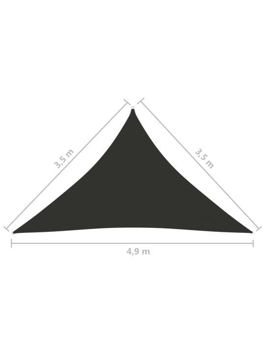 Päikesepuri, oxford-kangast, kolmnurk, 3,5x3,5x4,9 m antratsiit