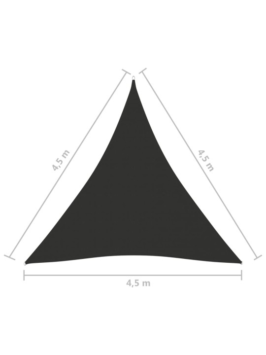 Päikesepuri, oxford-kangast, kolmnurk, 4,5x4,5x4,5 m antratsiit