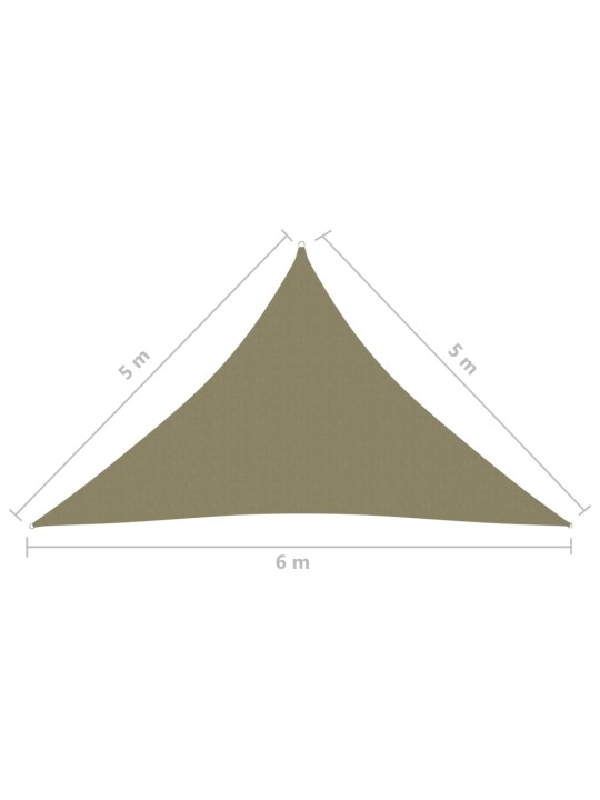 Päikesepuri, oxford-kangast, kolmnurkne, 5 x 5 x 6 m, beež