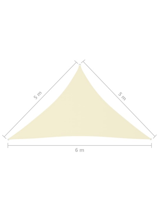 Päikesepuri, oxford-kangast, kolmnurkne, 5 x 5 x 6 m, kreemjas