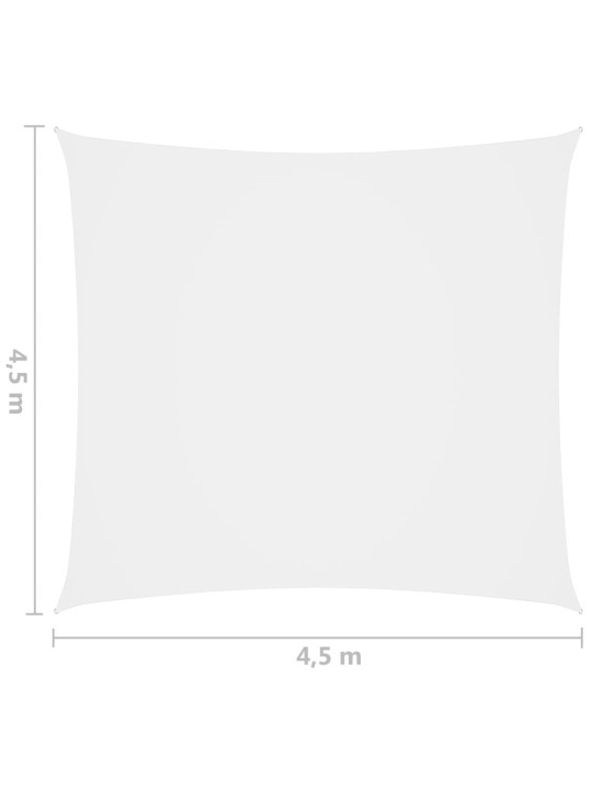 Päikesevarjupuri, oxford-kangast, kandiline, 4,5 x 4,5 m, valge