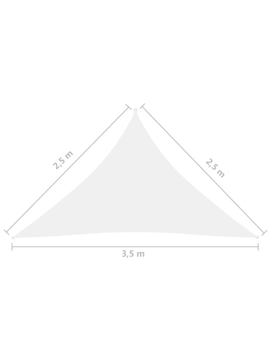 Päikesepuri, kolmnurk, 2,5 x 2,5 x 3,5 m, valge