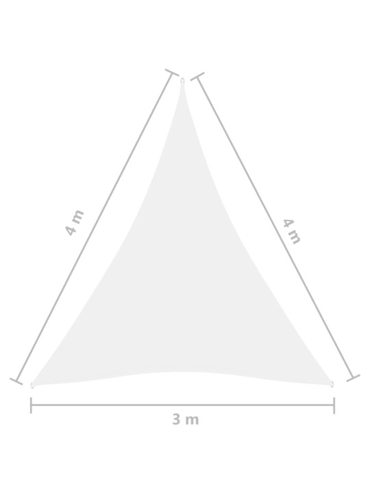 Päikesepuri, oxford-kangast, kolmnurkne, 3 x 4 x 4 m, valge