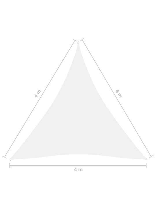 Päikesepuri, oxford-kangast, kolmnurkne, 4 x 4 x 4 m, valge