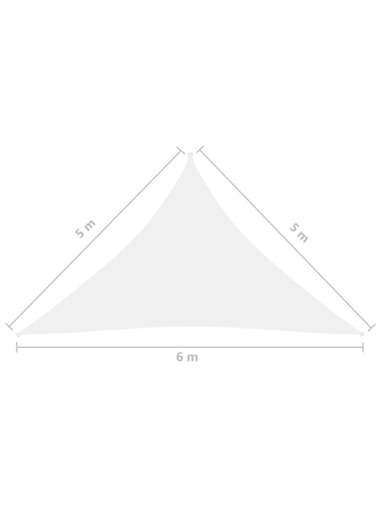 Päikesepuri, oxford-kangast, kolmnurkne, 5 x 5 x 6 m, valge