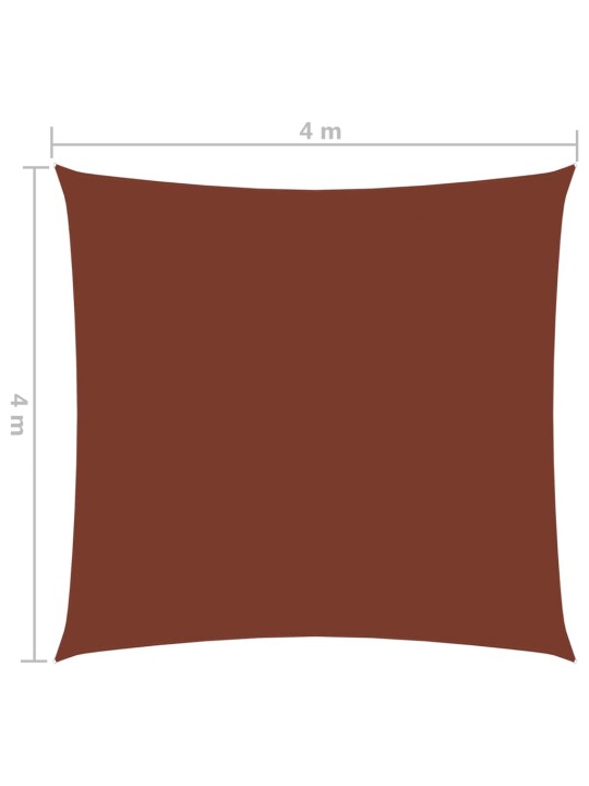 Päikesevarjupuri, oxford-kangast, ruut, 4 x 4 m, terrakota