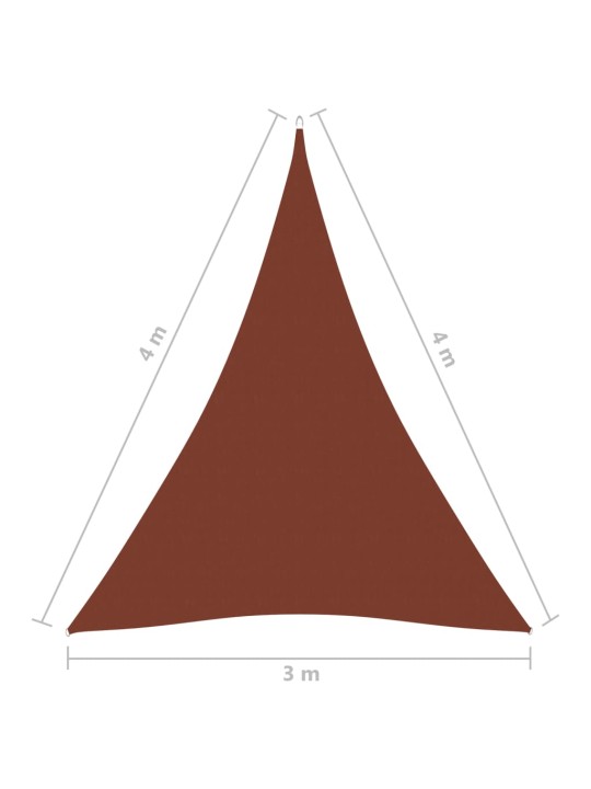 Päikesepuri, oxford-kangast, kolmnurkne, 3 x 4 x 4 m, terrakota