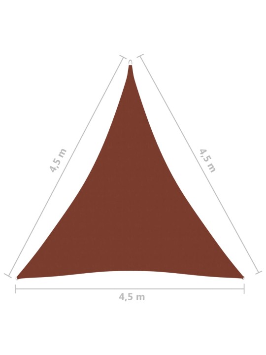 Päikesepuri, oxford-kangast, kolmnurk, 4,5x4,5x4,5 m, terrakota