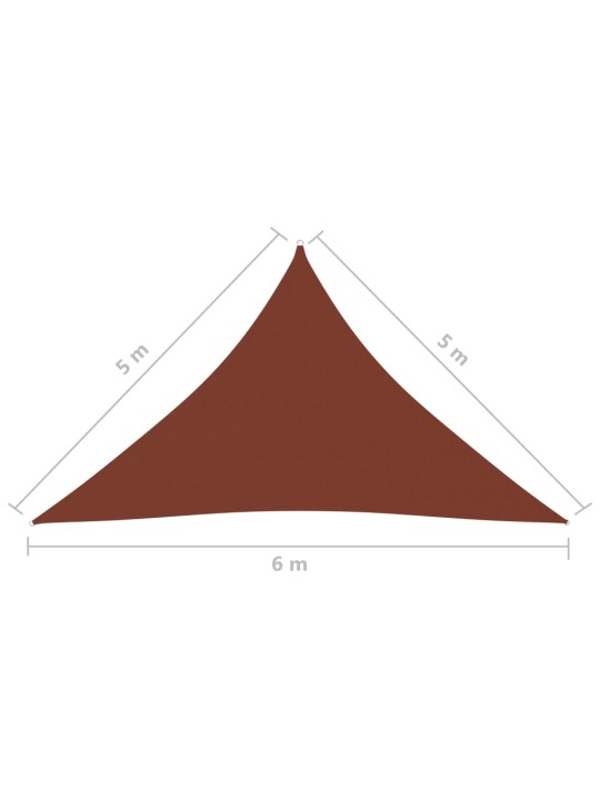 Päikesepuri, oxford-kangast, kolmnurkne, 5 x 5 x 6 m, terrakota