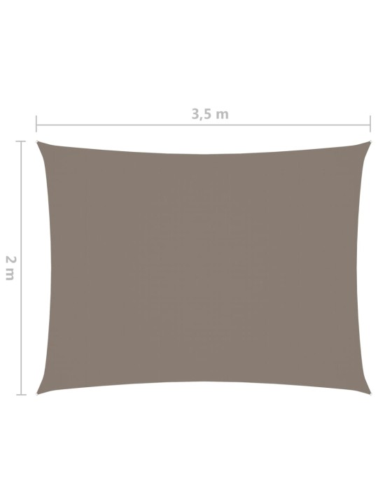 Oxford-kangast päikesepuri, ristkülik, 2 x 3,5 m, pruunikashall