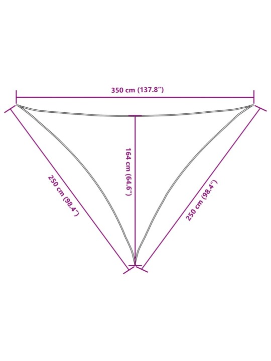 PÄIKESEPURI, KOLMNURK, 2,5 X 2,5 X 3,5 M, TUMEROHELINE