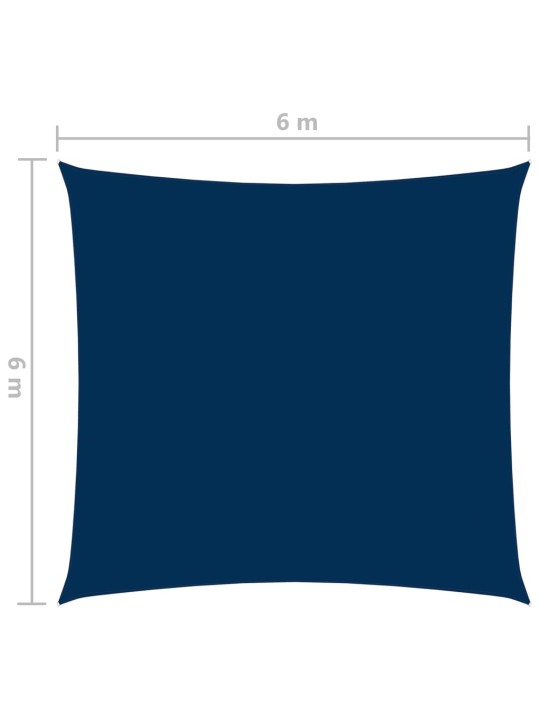 Oxford-kangast päikesepuri, kandiline, 6 x 6 m, sinine