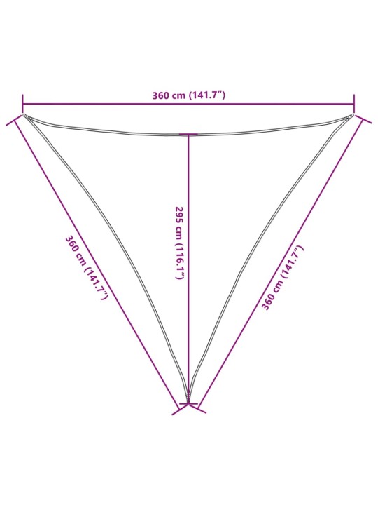 PÄIKESEPURI, KOLMNURK, 3,6 X 3,6 X 3,6 M, SININE
