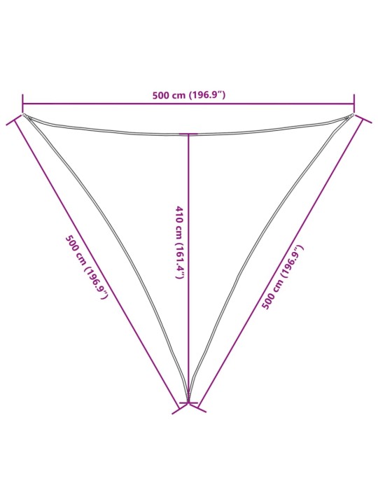 PÄIKESEPURI, KOLMNURK, 5 X 5 X 5 M, KOLLANE