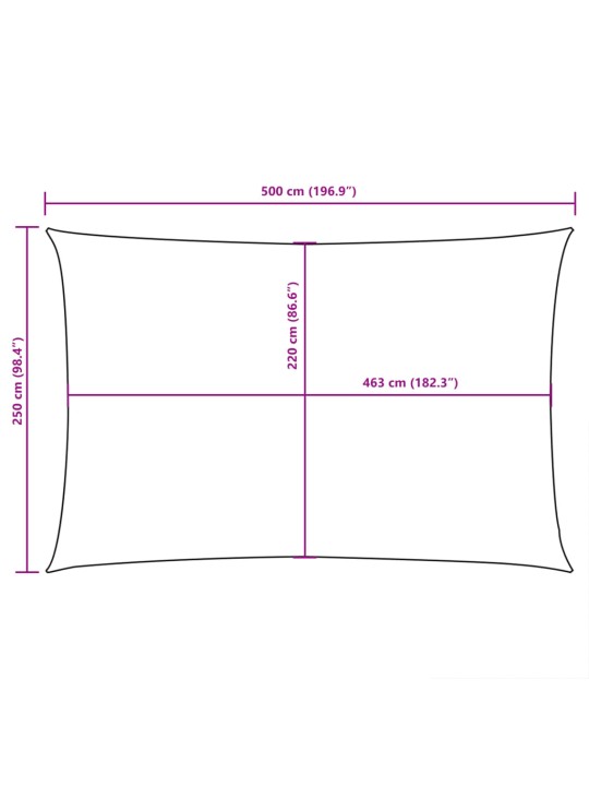 PÄIKESEPURI, RISTKÜLIK, OXFORD KANGAS, 2,5X5 M, ORANŽ